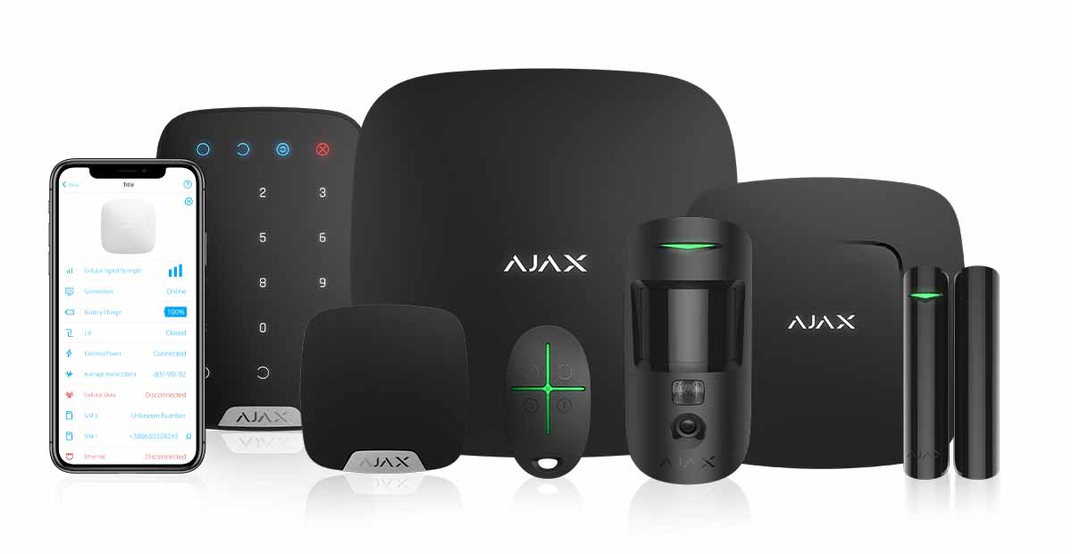AJAX Alarm system in black